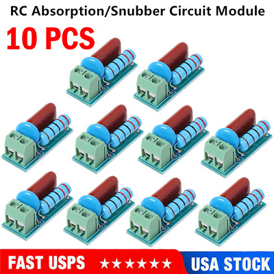 #ad 10PC RC Absorption Snubber Circuit Relay Contact Protection Resistance Surge NEW $12.79