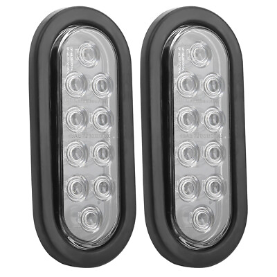 #ad White 2pcs 10LED Side Marker Light 6in Oval IP67 Tail Lamp Surface Mounted For $24.93