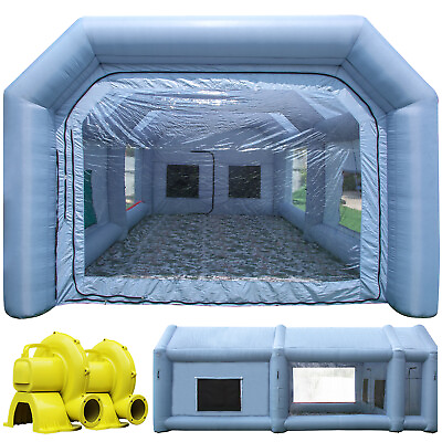 #ad 26X15X10Ft Inflatable Paint Booth Portable Auto Spray Tent 950W 580W Blowers $1099.99