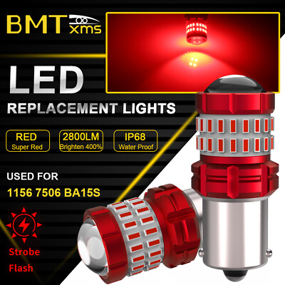 #ad 2PCS 7506 1156 LED Flash Strobe Brake Stop Light Bulbs for Audi BMW VW Mercedes $12.82