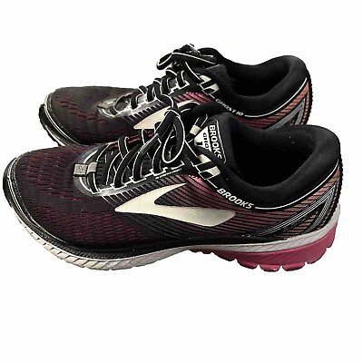 #ad Brook Ghost 10 Running Shoes 1202461B067 DNA Comfort Black Pink Womens Size 8.5 $16.74