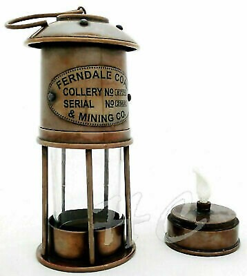 #ad Antique Maritime Ship Lantern Nautical Boat Light Vintage Brass Minors Oil Lamp $31.56
