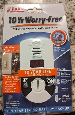 #ad #ad Kidde AC Powered Plug In Carbon Monoxide Alarm 10 Year Battery Backup New $24.95