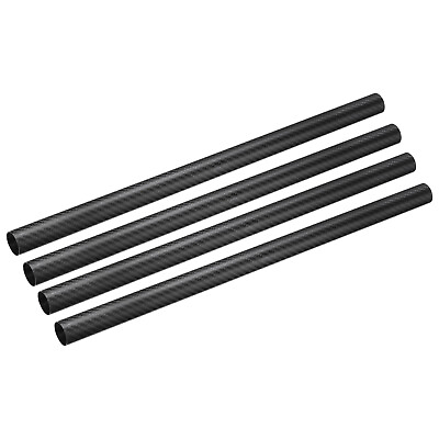 #ad #ad 4Pcs Carbon Fiber Tubes 23x25x500mm Matte Surface 3K Roll Wrapped for Airplane AU $61.41