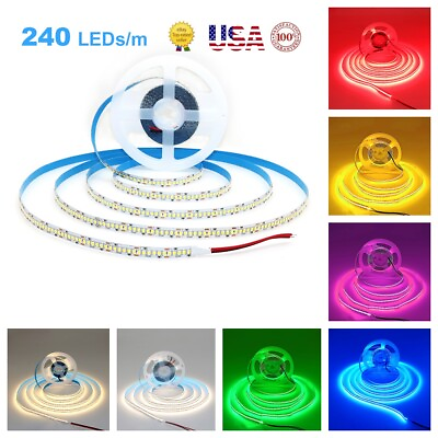 #ad LED Light Strip 240LEDs M 12V 24V 16.4ft PCB Flexible Lighting for Home Party US $8.99