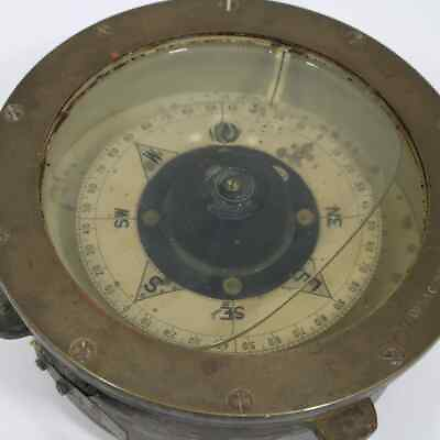 #ad Vintage Brass Ships Compass 6quot; Diameter Working Nautical Decor Unknown Origi $127.20