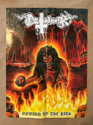 #ad Deathhammer Death Hammer Poster 18x24” Metal Onward To The Pits Extremely Rare $14.00