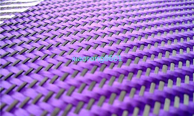 #ad #ad Black Purple Aramid Carbon Fiber Blended Fabric Carbon Fixed cloth 100*50cm $18.39