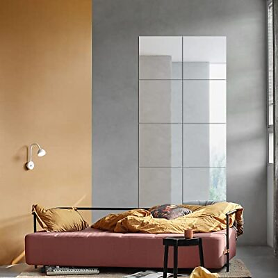 #ad Full Length Square Mirror with Sticker 12x12 8PCS Wall Mount 8pc with tape $34.92