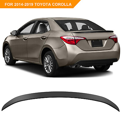 #ad MIROZO For 14 19 Toyota Corolla Factory Style Trunk Spoiler Wing Matte Traction $32.98