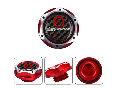 #ad #ad For JDM Mugen Engine Oil Filler Cap Cover Red Carbon For Honda Civic Acura $39.99