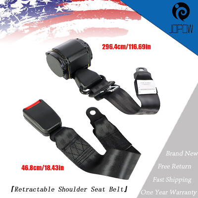 #ad Seat Belt Retractable 3 Point Shoulder Safety Belt For 82 95 Jeep CJ YJ Wrangler $16.39