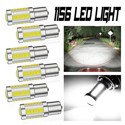 #ad Super Bright LED 1156 P21W 7506 Reverse Backup Light White Bulb 6X 6000K Bulbs $16.87