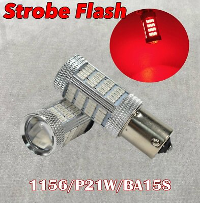 #ad Strobe Front Signal Light 1156 BA15S 3497 1141 7506 P21W 92 LED Bulb Red W1 JAE $22.50