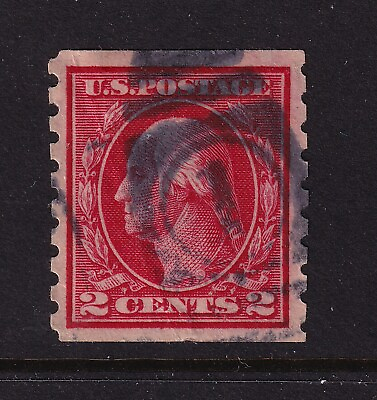 1912 Sc 413 early coil issue used XF single perf 8½ vertical CV $50 17 $39.50
