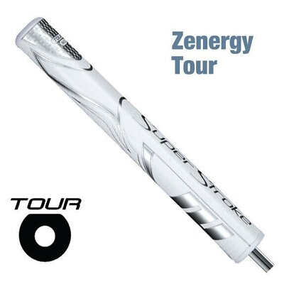 #ad Super Stroke Zenergy Tour 3.0 Putter Grip White Silver $24.99