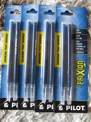#ad 8 PILOT FriXion Gel Ink Refills Erasable Pens Fine Point Navy Blue Ink 77326 $22.49
