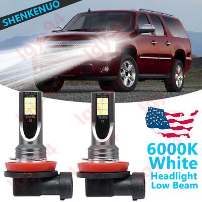 #ad For Chevy Suburban Tahoe 2007 2014 2X 6000K H11 LED Headlight Bulb Low Beam BY $16.83