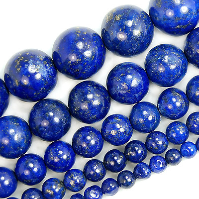 #ad Natural Lapis Lazuli Gemstone Beads 15quot; 4mm 6mm 8mm 10mm 12mm 14mm Pick Size $5.99