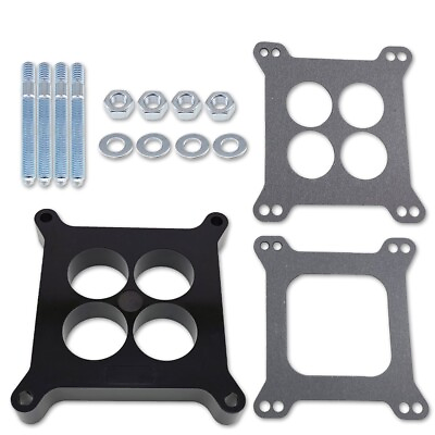 #ad #ad 1quot; Ported 4 Hole Phenolic Carburetor Spacer 4BBL Holley AFB Edelbrock QFT Carb $18.85