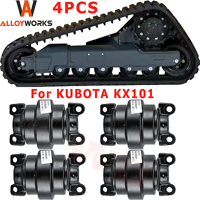#ad 4PCS Track Roller Bottom Roller For KUBOTA KX101 Mini Excavator HEAVY DUTY $479.00