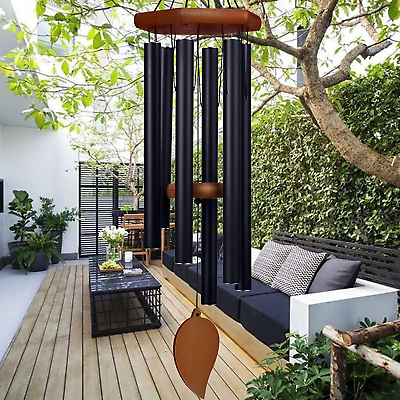 #ad Outdoor Large Wind Chimes with 6 Thicken Tubes Deep Tone Garden Decor $42.89