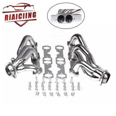 #ad Stainless Turbo Exhaust Header for 88 97 Chevy GMC 5.0 5.7 V8 Pickup Truck Suv $129.92