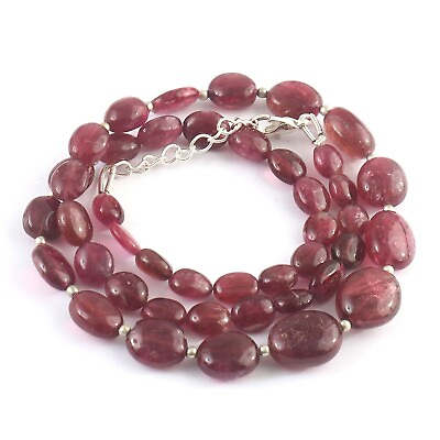 #ad Ruby Gemstone smooth Beads 17quot; Necklace jewelry 5 7x8 14 mm Size Beads Jewelry $77.76
