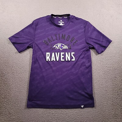 #ad Baltimore Ravens Shirt Mens Medium Purple Moisture Wick Fanatics Team Tee $8.40