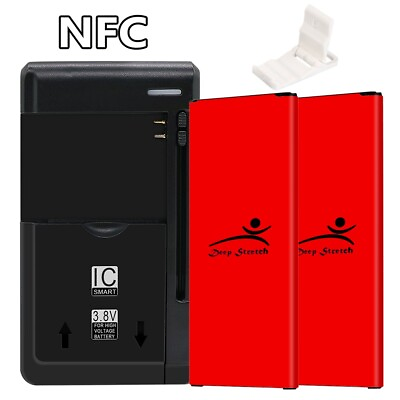 #ad Top Ranking 2x 6670mAh NFC Battery Charger for Samsung Galaxy Note Edge SM N915A $55.18