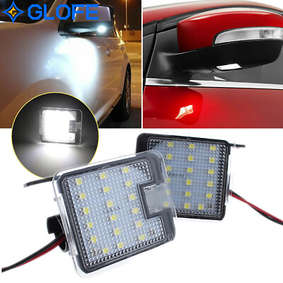 #ad LED 6000K Side Rear View Mirror Puddle Lights For Ford C Max Focus Kuga Escape $13.52