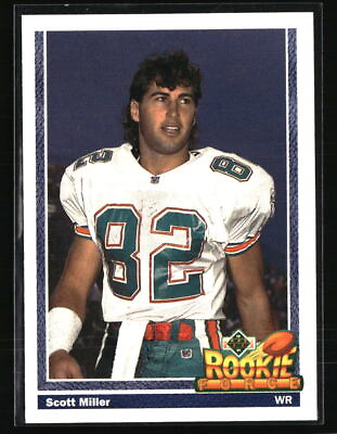 #ad Scott Miller 1991 Upper Deck Rookie Force #619 Football Card $1.79