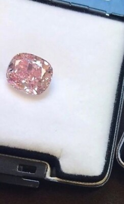 #ad pink color 5ct Diamond Loose Stone cushion VVS1 with Certificate free Gift $175.00