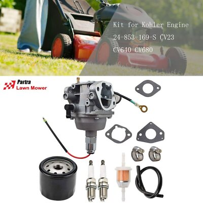 #ad Carburetor Kit for Kohler Engine 24 853 169 S CV640 CV680 CV23 $33.62