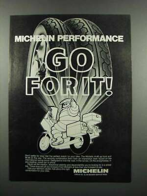 #ad 1983 Michelin A 48 and M 48 Motorcycle Tires Ad $19.99
