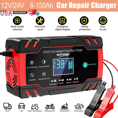 12V 24V Car Jump Starter Booster Jumper Box Power Bank Battery Automatic Charger $27.00