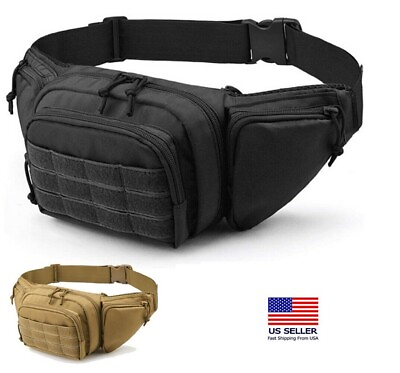 #ad Tactical Pistol Waist Bag Holster Belt Fanny Gun Mag Pouch Airsoft Strap Sling $14.98