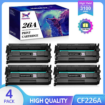 #ad 4x High Yield CF226A Toner Cartridge For HP 26A Laserjet Pro M402dn M426 M426fdw $44.07