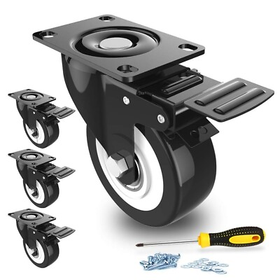 #ad Homhoo 2quot; Swivel Caster Wheels with Safety Dual Locking and Polyurethane Foam $22.99