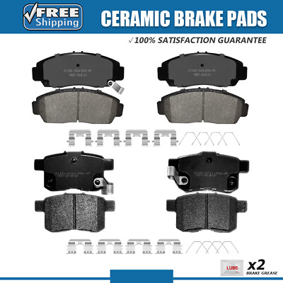 #ad Front and Rear Ceramic Brake Pads w Hardware for Acura TSX Honda Accord EX EX L $41.20