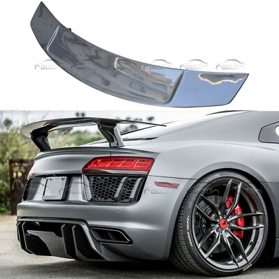 #ad Carbon Fiber Rear Wing Trunk Blade Spoiler Boot V Style For Audi R8 2016 2020 $950.00