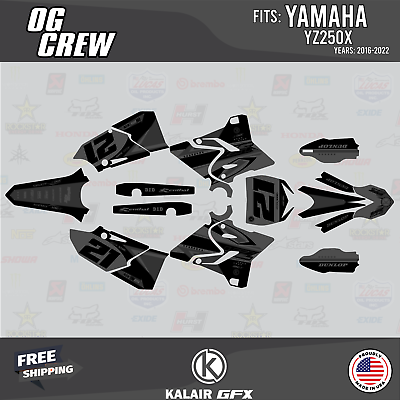 #ad Graphics Kit for Yamaha YZ250X 2016 2022 Ogcrew Smoke $124.99