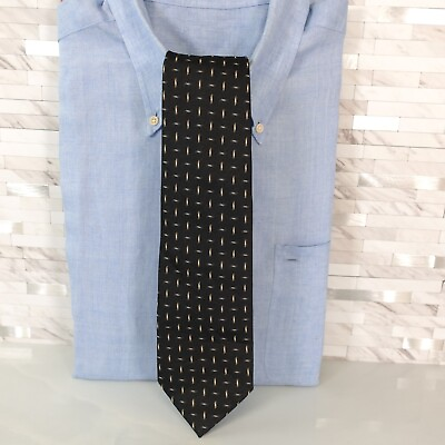 #ad Trend Color Neck Tie Mens Black White Geometric Simple Suit Gothic Minimal Dress $10.42