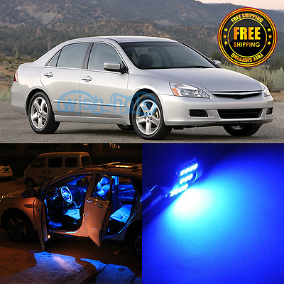 #ad 10Pcs 12V Durable Blue Interior LED SMD Package Kit For 2003 2007 Honda Accord $8.92