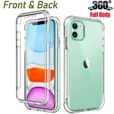 #ad 360° Full Cover Body Clear Case For iPhone 15 14 13 12 11 Pro Max XS XR 8 7 Plus $2.87