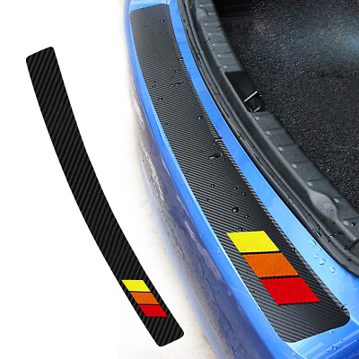 #ad Bumper Car Rear Protector Tricolor Trim Trunk Strip Sill Guard Scratch Pad Cover $8.99
