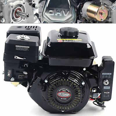 #ad 212cc 4 Stroke 7.5 HP Electric Start Horizontal Engine Go Kart Gas Engine Motor $174.56