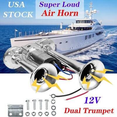 #ad Air Train Horn Kit for Truck Car Super Loud 1000DB 12V Electric Trains Horns US $35.68