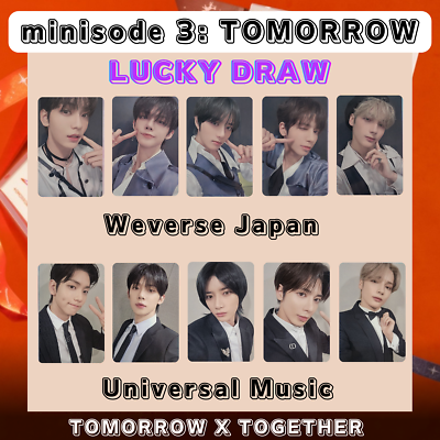 #ad TXT minisode 3: TOMORROW Lucky draw Photo Card Weverse Japan Universal Music PC $9.99