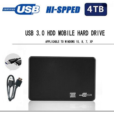 #ad Portable SSD 2.5in 4TB HDD External Hard Drive Enclosure USB 3.0 SATA Disk $23.66